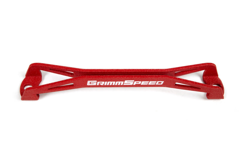 GrimmSpeed 08-18 Subaru WRX/STI Lightweight Battery Tie Down - Red - Racecraft Industries