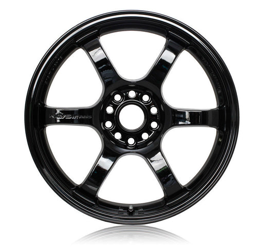 Gram Lights 57DR 18x9.5 +38 5-114.3 Glossy Black Wheel - Racecraft Industries