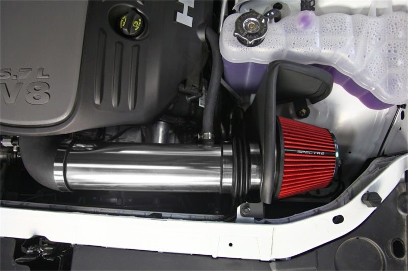 Spectre 11-17 Dodge Challenger/Charger 5.7L V8 Air Intake Kit - Polished w/Red Filter - Racecraft Industries