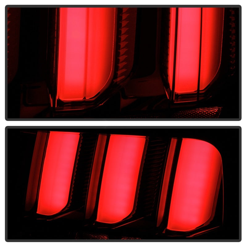 Spyder 05-09 Ford Mustang (White Light Bar) LED Tail Lights - Smoke ALT-YD-FM05V3-LED-SM - Racecraft Industries