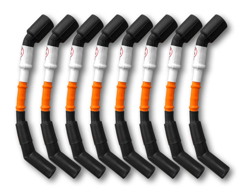 Kooks 10mm Spark Plug Wires - Orange w/Black Boots (8 pc. Set) - Racecraft Industries