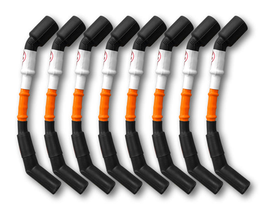 Kooks 10mm Spark Plug Wires - Orange w/Black Boots (8 pc. Set) - Racecraft Industries