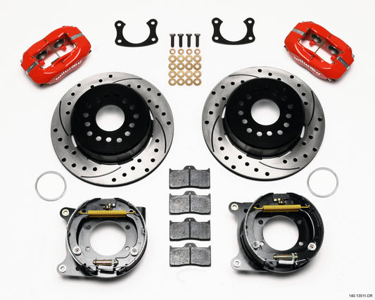 Wilwood Forged Dynalite P/S Park Brake Kit Drilled Red BOP Axle 2.75in Bearing 2.75 Offset - Racecraft Industries