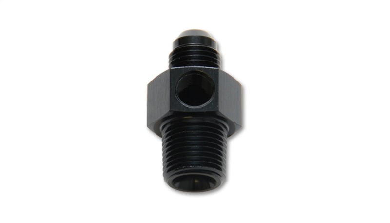 Vibrant -6AN Male to 3/8in NPT Male Union Adapter Fitting w/ 1/8in NPT Port - Racecraft Industries