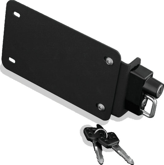 Kuryakyn License Plate Helmet Lock With Mount Black - Racecraft Industries