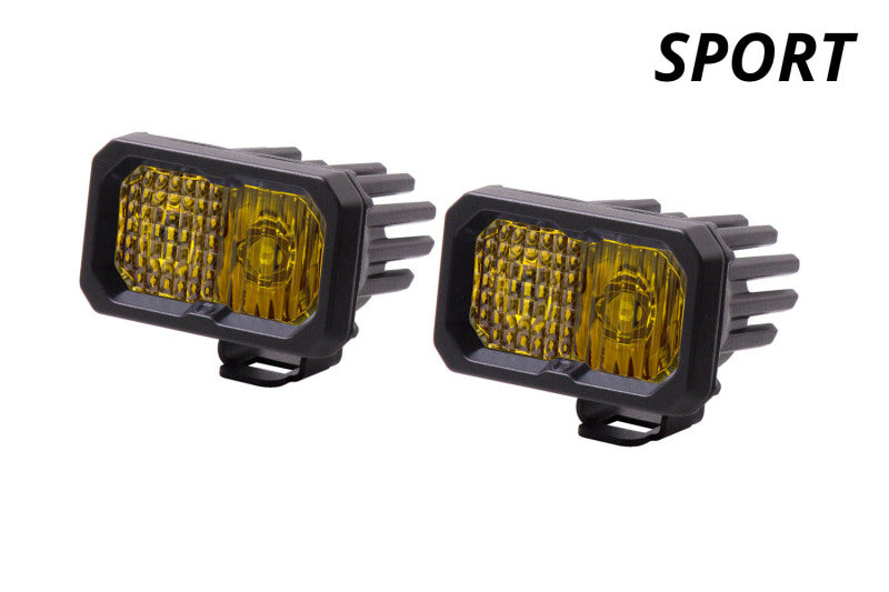 Diode Dynamics Stage Series 2 In LED Pod Sport - Yellow Combo Standard ABL (Pair) - Racecraft Industries