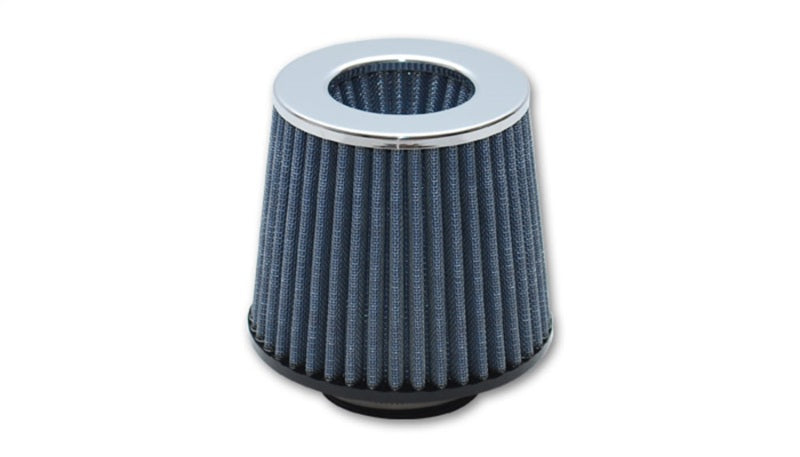 Vibrant Open Funnel Perf Air Filter (5in Cone O.D. x 5in Tall x 2.75in inlet I.D.) Chrome Filter Cap - Racecraft Industries