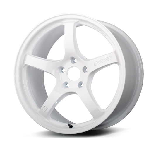 Gram Lights 57CR 18x9.5 +38 5x114.3 Ceramic White Pearl Wheel - Racecraft Industries