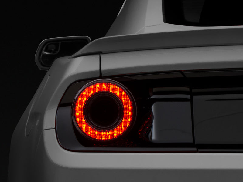 Raxiom 15-22 Ford Mustang Halo LED Tail Lights - Gloss Black Housing (Smoked Lens) - Racecraft Industries