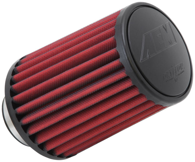AEM Dryflow Air Filter - Round Tapered - 2.75in Flange ID x 5.5in Base OD x 4.75in Top OD x 7.5in H - Racecraft Industries