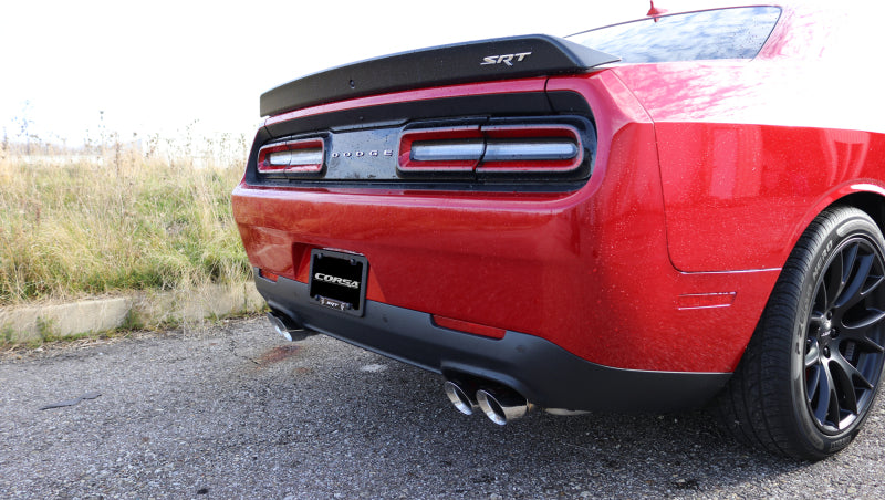 Corsa 2015-2023 Dodge Challenger Hellcat Dual Rear Exit Extreme Exhaust w/ 3.5in Polished Tips - Racecraft Industries