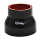 Vibrant 4 Ply Reinforced Silicone Transition Connector - 3.25in I.D. x 3.5in I.D. x 3in long (BLACK) - Racecraft Industries