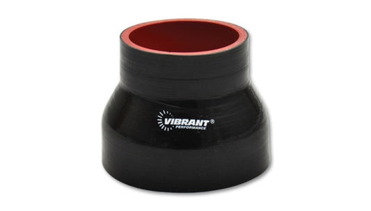 Vibrant 4 Ply Reinforced Silicone Transition Connector- 2.75in I.D. x 3.25in I.D. x 3in long (BLACK) - Racecraft Industries
