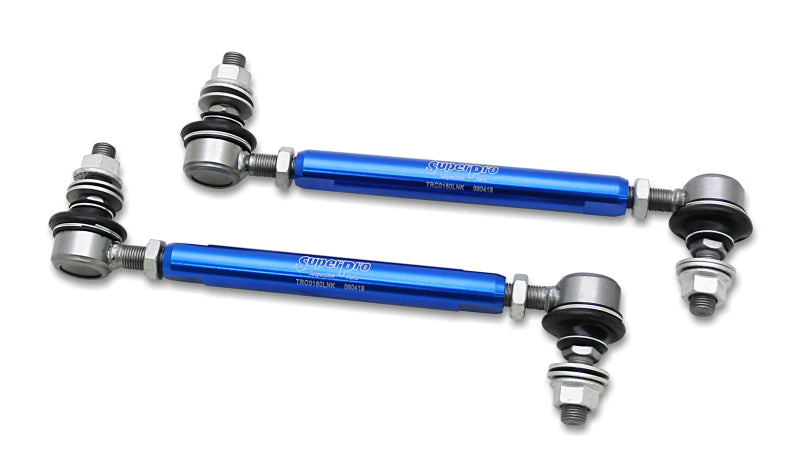 SuperPro 2013 Scion FR-S Base Front HD Adjustable End Link Set (12mm Studs 210mm-260mm Length) - Racecraft Industries