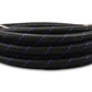 Vibrant -10 AN Two-Tone Black/Blue Nylon Braided Flex Hose (5 foot roll) - Racecraft Industries