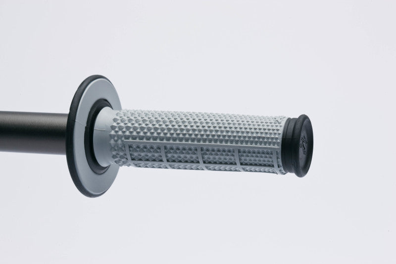 Renthal MX Dual Compound Grips Taper 1/2 Waffle - Grey/ Black - Racecraft Industries