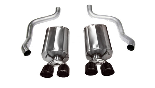 Corsa 2009-2013 Chevrolet Corvette C6 6.2L V8 Black Sport Axle-Back Exhaust - Racecraft Industries