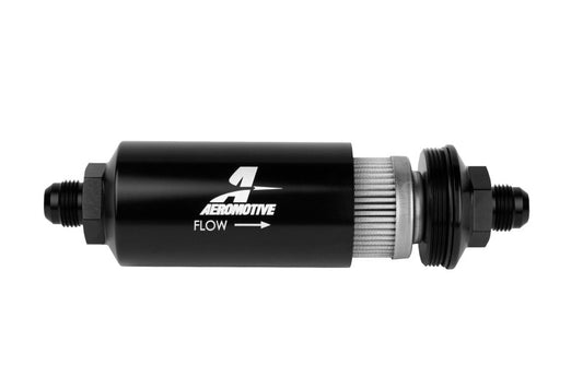Aeromotive In-Line Filter - (AN -08 Male) 100 Micron Stainless Steel Element - Racecraft Industries
