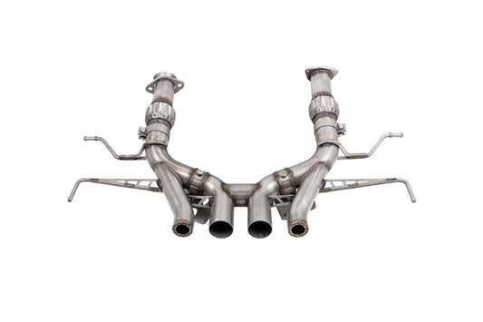 Corsa 23-24 Chevrolet Corvette C8 Z06 3in Valved Cat-Back Exhaust Muffler Delete Track Systemw/o Tip - Racecraft Industries