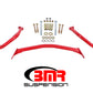 BMR 79-04 Fox Mustang Tubular Style Upper Torque Box Reinforcement Plates - Red - Racecraft Industries