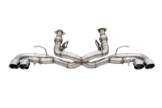 Corsa 2020-24 Corvette C8 3in Xtreme Cat-Back Exhaust 4.5in Pol Quad Tips - Deletes stock AFM Valve - Racecraft Industries