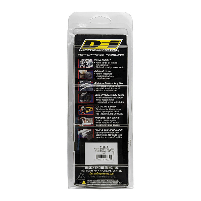 DEI Vapor Block Sleeve 3/8in x 36in - Racecraft Industries