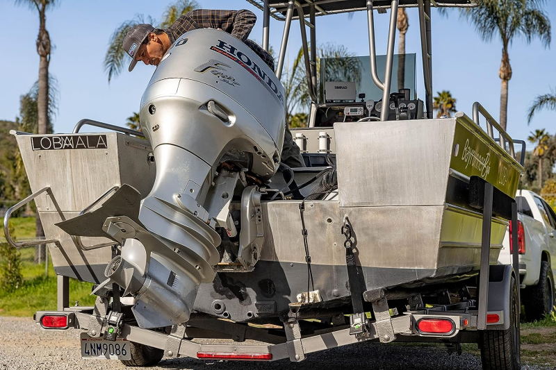 Rhino USA Retractable Transom Straps (2 Pack-Black) - Racecraft Industries