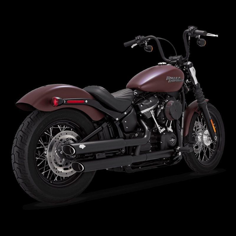 Vance & Hines 18-22 Harley Davidson Softail Twin Slash S/OS PCX Slip-On Exhaust - Black - Racecraft Industries