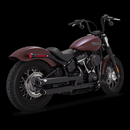 Vance & Hines 18-22 Harley Davidson Softail Twin Slash S/OS PCX Slip-On Exhaust - Black - Racecraft Industries