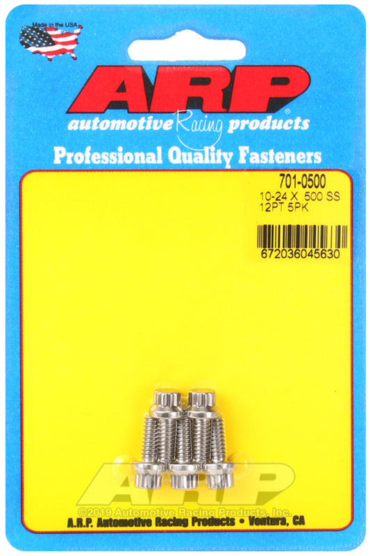 ARP 10-24 x .500 12pt SS bolts - Racecraft Industries
