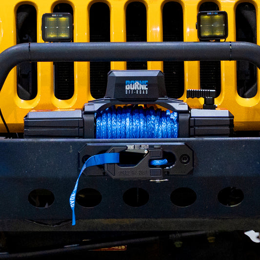 Borne Off-Road 12K Winch - Blue Synthetic Rope - Racecraft Industries