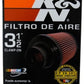K&N Universal Rubber Filter 3 1/2inch ID FLG / 6inch Base / 4-5/8inch Top / 6inch Height - Racecraft Industries