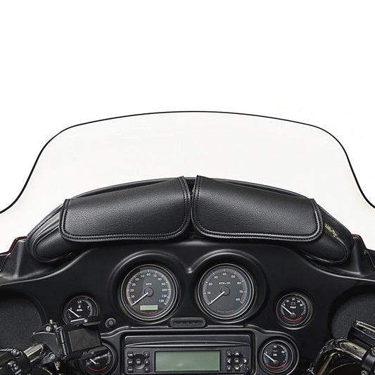 Willie & Max 06-13 HD FL/FLH/FLT/FLHT Two Pouch Windshield Bag (21.25inL x 6.5inH x 2.25inD) - Black - Racecraft Industries