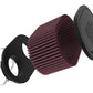 K&N 2-1/8in DUAL FLG 6-1/4 X 4inOD 3inH Universal Clamp-On Air Filter - Racecraft Industries