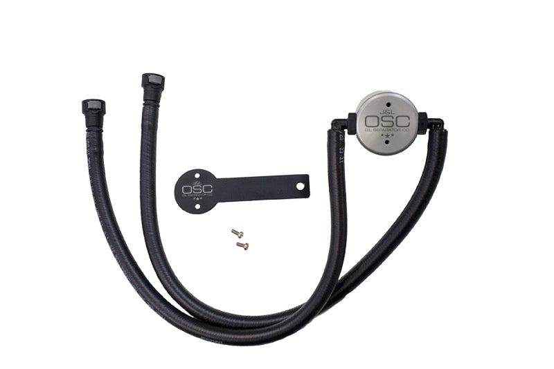 J&amp;L 16-24 Chevrolet Camaro LT1 6.2L Drivers Side Oil Separator 3.0 - Clear Anodized - Racecraft Industries