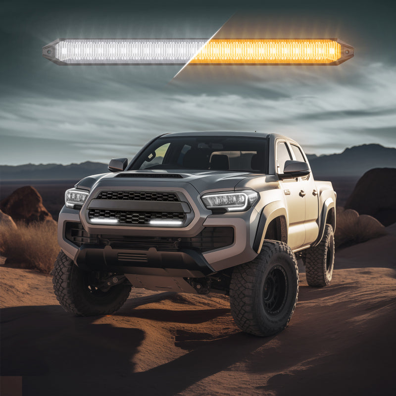 XK Glow 9In Switchback Grill Lights with Start-up Animation & Sequential Turn Signals - Racecraft Industries