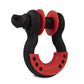 Body Armor 4x4 3/4in Black D-Ring with Red Isolators Single - Racecraft Industries
