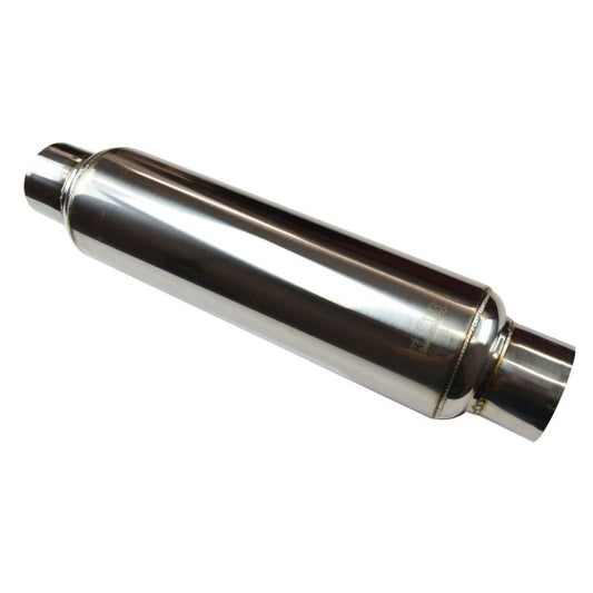Kooks Universal 3in Round Muffler 14in Long. Pol SS - Racecraft Industries