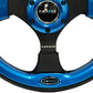 NRG Reinforced Steering Wheel (320mm) Blk w/Blue Trim - Racecraft Industries