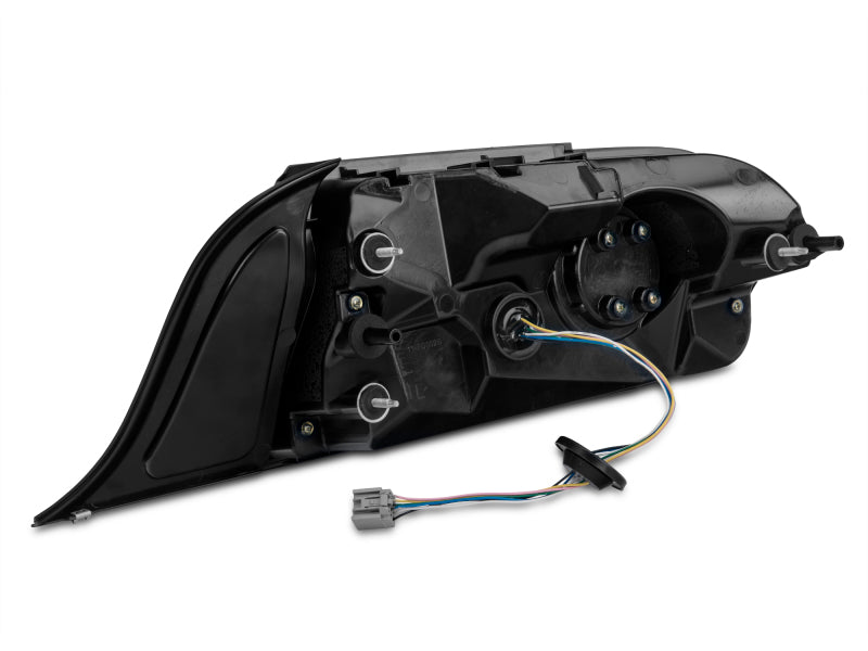 Raxiom 15-22 Ford Mustang Halo LED Tail Lights - Gloss Black Housing (Smoked Lens) - Racecraft Industries