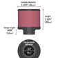 K&N .315/.431 Flange 1 3/8 inch OD 1.5 inch H Clamp On Crankcase Vent Filter - Racecraft Industries