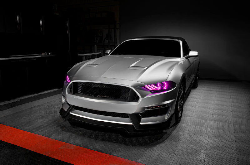 Oracle Lighting 18-23 Ford Mustang Dynamic ColorSHIFT LED Headlights - Black Series SEE WARRANTY - Racecraft Industries