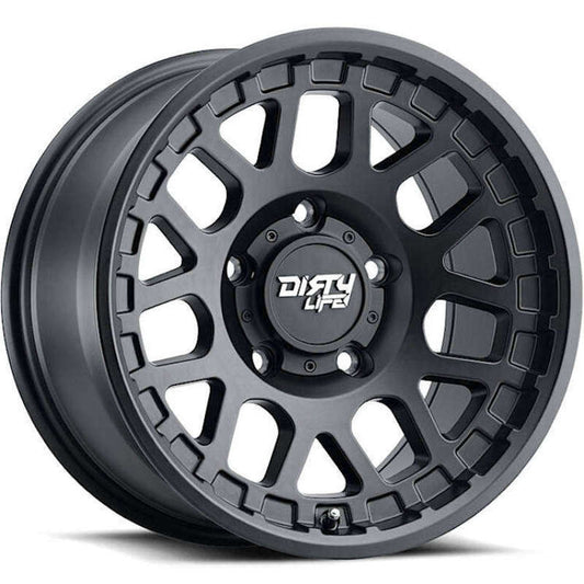 Dirty Life 9306 Mesa 17x9 / 5x127 BP / -12mm Offset / 78.1mm Hub Matte Black Wheel - Racecraft Industries