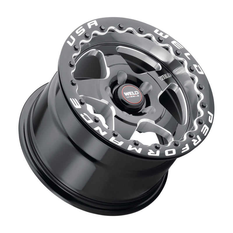 Weld S904 15x10 Ventura Beadlock 5x114.3 ET51 BS7.50 Gloss BLK MIL DIA 78.1 - Racecraft Industries