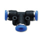 Vibrant Union inTin Pneumatic Vacuum Fitting - for use with 1/4in (6mm) OD tubing - Racecraft Industries