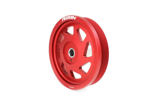 Perrin 19-21 Subaru WRX / 16-18 Forester Lightweight Crank Pulley (FA/FB Engines w/Large Hub) - Red - Racecraft Industries
