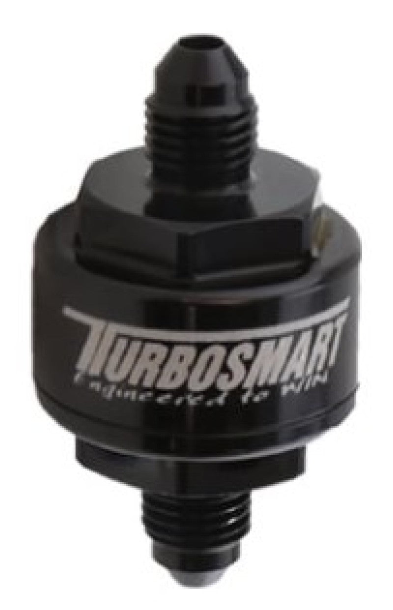 Turbosmart Billet Turbo Oil Feed Filter w/ 44 Micron Pleated Disc AN-3 Male Inlet - Black - Racecraft Industries