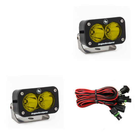 Baja Designs S2 Pro Series LED Light Pods Amber Lens Spot Pattern - Pair - Racecraft Industries