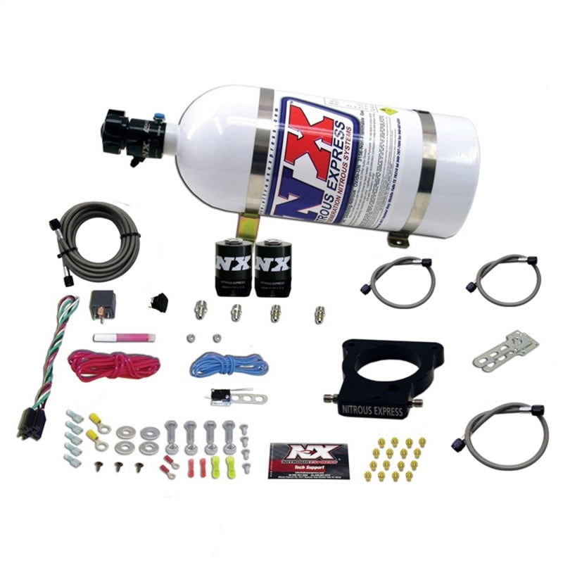 Nitrous Express GM LS 78mm 3-Bolt Nitrous Plate Kit (50-350HP) w/10lb Bottle - Racecraft Industries