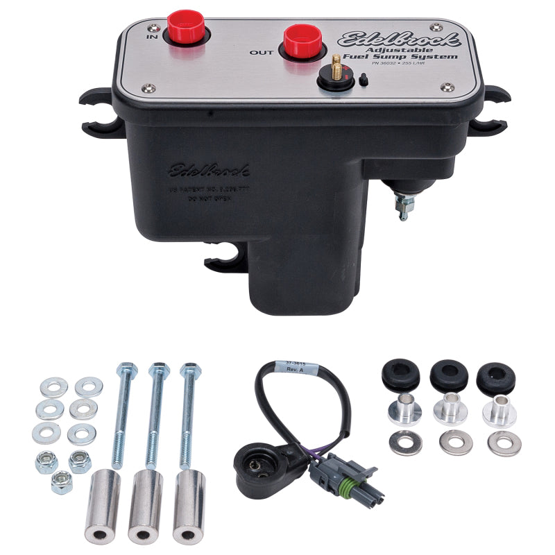 Edelbrock Fuel System Universal Fuel Sump Module Adjustable Fuel Sump Tank Only 255 LPH - Racecraft Industries